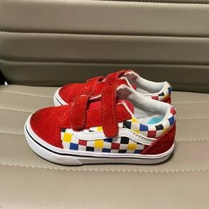 Vans checkerboard toddler shoes